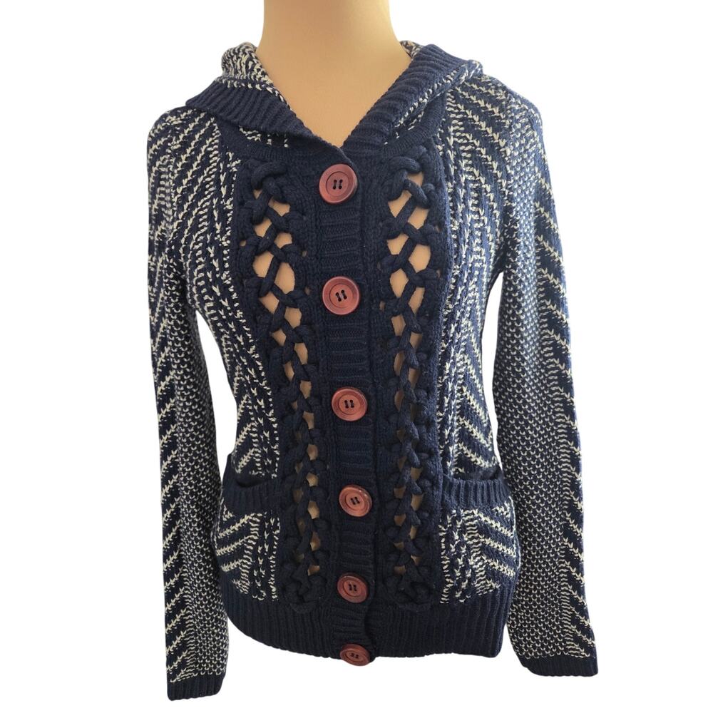 HWR Anthropology Nordic Button Sweater Scandinavian Cottagecore Cabincore XS